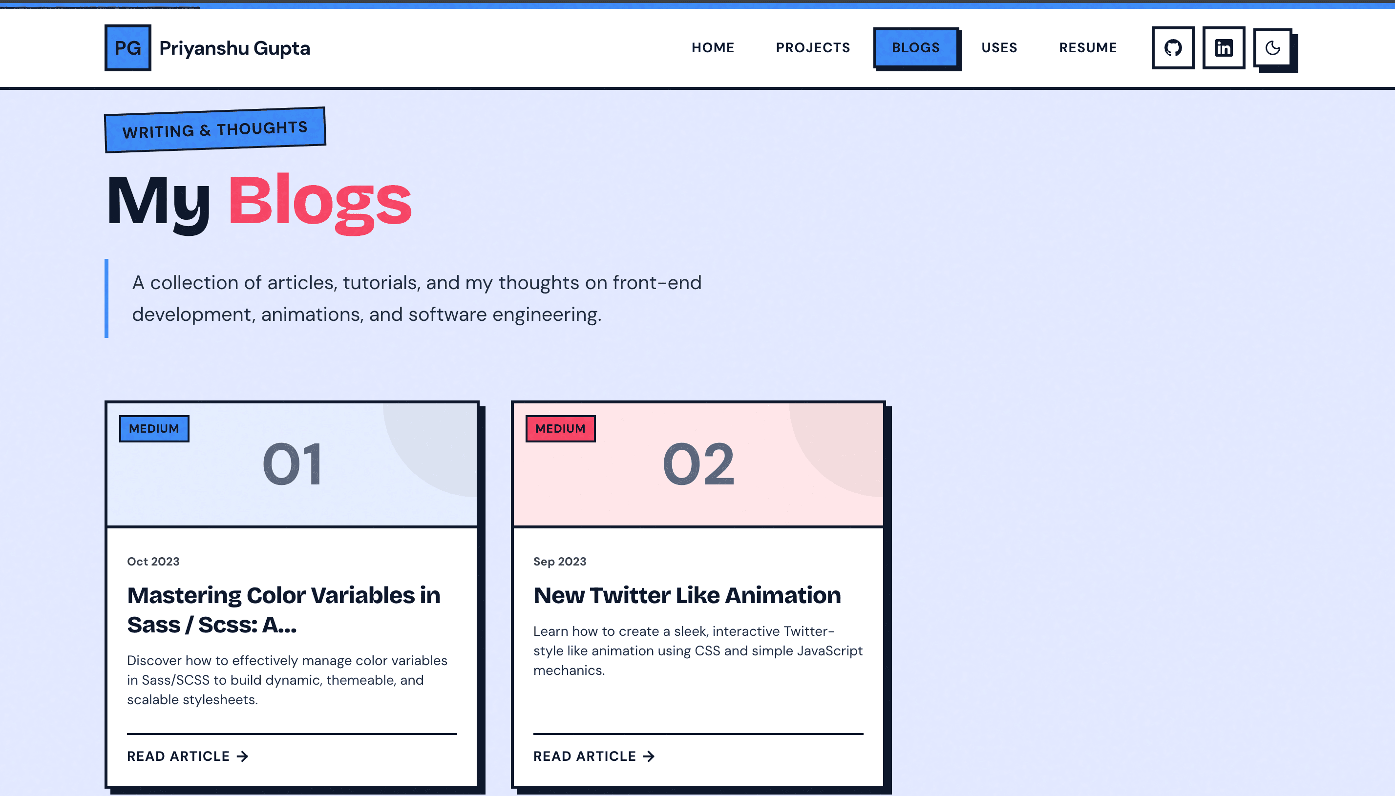 Personal Portfolio screenshot 4