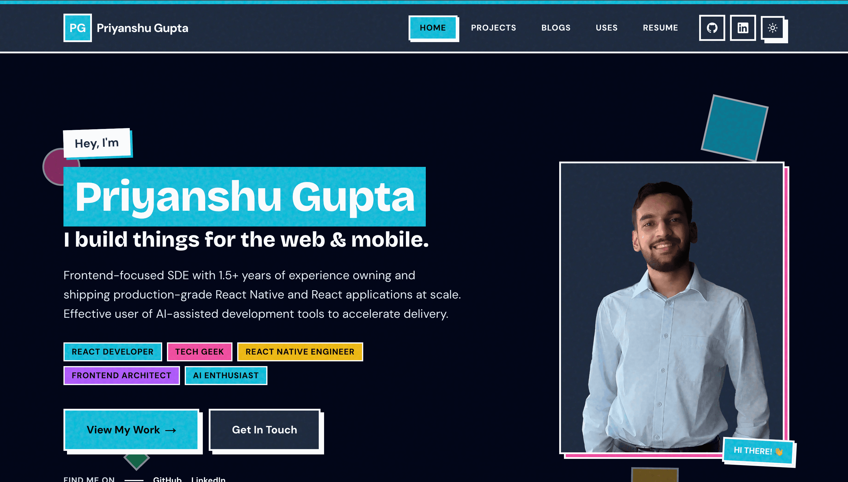 Personal Portfolio screenshot 2